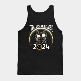 Solar Eclipse 2024 Shirt Total Eclipse April 8th 2024 Cat Tank Top